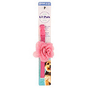 Lil Pals Microfiber Collar 5/16 X 8-12 Inch Pink Flowers