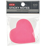H-E-B Heart-Shaped Sticky Notes - Assorted Colors