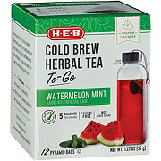 H-E-B Cold Brew Herbal Tea to Go - Watermelon Mint