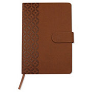 U Style Leatherette Debossed Journal - Brown