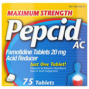 Pepcid AC Maximum Strength Acid Reducer Tablets - 20mg