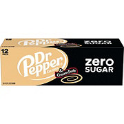 Dr Pepper & Cream Zero Sugar Soda 12 oz Cans