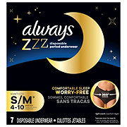 Always ZZZ Overnight Disposable Period Underwear for Women Size S