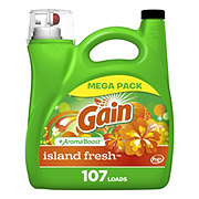 Gain + Aroma Boost HE Liquid Laundry Detergent, 107 Loads - Island Fresh