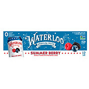 Waterloo Summer Berry Sparkling Water 12 pk Cans
