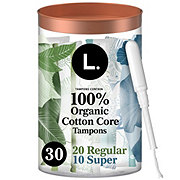 L. Organic Cotton Tampons Multipack Regular + Super