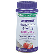 Nature's Bounty Optimal Solutions Advanced Hair Skin & Nails Strawberry Gummies