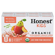 Honest Kids Organic Strawberry Peachy Keen Juice Drink 6 oz Boxes