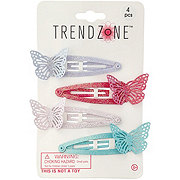 Trend Zone Kids Accessories Sugar Glitter Butterfly Snaps