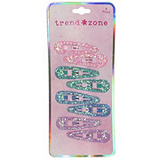 Trend Zone Glitter Hair Snap Clips