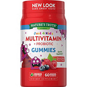 Nature's Truth Just 4 Kidz Multivitamin + Probiotic Natural Berry Punch Gummies