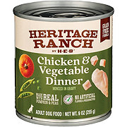 Heritage Ranch by H-E-B Grain-Free Canned Wet Adult Dog Food - Minced Chicken & Vegetable