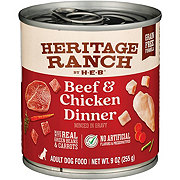 Heritage Ranch by H-E-B Grain-Free Canned Wet Adult Dog Food - Minced Beef & Chicken