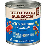 Heritage Ranch by H-E-B Grain-Free Wet Adult Dog Food - Minced Salmon & Lamb