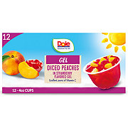 Dole Fruit Bowls - Diced Peaches in Strawberry Flavored Gel