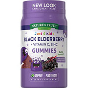Nature's Truth Just 4 Kidz Black Elderberry + Vitamin C Zinc Berry Burst Gummies