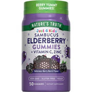 Nature's Truth Just 4 Kidz Black Elderberry + Vitamin C Zinc Berry Burst Gummies