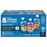 Gerber Natural for Toddler Pouches Variety Pack - Fruit & Veggie Favorites