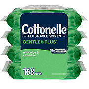 Cottonelle GentlePlus Flushable Wet Wipes with Aloe & Vitamin E Flip-Top Packs