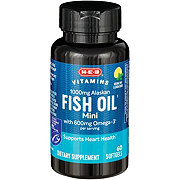 H-E-B Vitamins Fish Oil Mini with Omega 3 Mint & Lemon Flavor Softgels