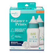 Evenflo Feeding Balance + Prints Wide Neck Bottle and Pacifier