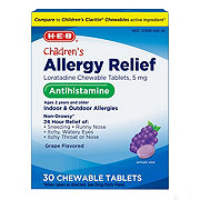 H-E-B Children’s Allergy Relief Loratadine Chewable Tablets – Grape