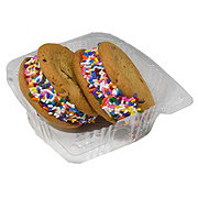 H-E-B Bakery Vanilla Ice Cream Chocolate Chunk Cookie Sandwiches