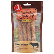 The Bow Wow Ranch Steer Twists Dog Chews