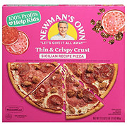 Newman's Own Thin & Crispy Crust Frozen Pizza - Sicilian Recipe