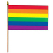 Beistle Handheld Fabric Pride Rainbow Flag