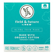 Field & Future by H-E-B Organic Cotton Ultra Thin Pads - Heavy