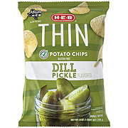 H-E-B Thin Potato Chips - Dill Pickle