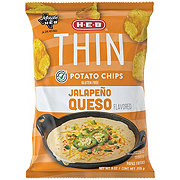 H-E-B Thin Potato Chips - Jalapeño Queso