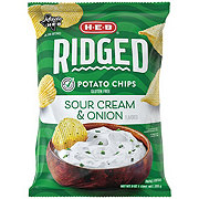 H-E-B Ridged Potato Chips – Sour Cream & Onion