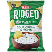 H-E-B Ridged Potato Chips – Sour Cream & Onion