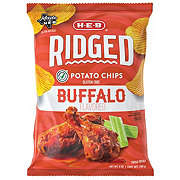 H-E-B Ridged Potato Chips - Buffalo Flavored