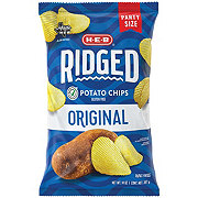H-E-B Ridged Potato Chips – Original, Party Size