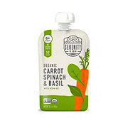 Serenity Kids Organic Carrot, Spinach & Basil Baby Food Pouch