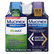 Mucinex Fast-Max DM + Nightshift Cold & Flu - Twin Pack