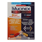 Mucinex Sinus-Max + Nightshift Pressure Pain & Cough Caplets