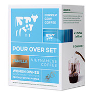 Copper Cow Coffee Pour Over Set Vietnamese Coffee - Vanilla