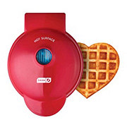 Dash Heart Mini Waffle Maker - Red