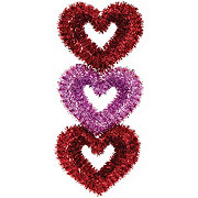 FC Young Tinsel Heart Stack Valentine's Wall Decor