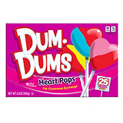 Dum Dums Heart Pops Valentine's Exchange Candy