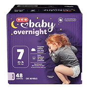 H-E-B Baby Plus Overnight Diapers - Size 7
