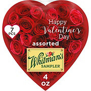 Whitman's Sampler Assorted Chocolates Valentine's Heart Gift Box, 7 pc