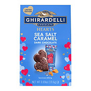 Ghirardelli Sea Salt Caramel Dark Chocolate Hearts Valentine's Candy, 2 pc