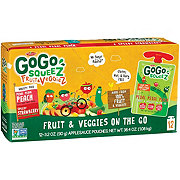 GoGo squeeZ Fruit & VeggieZ Peach & Strawberry On The Go Pouches