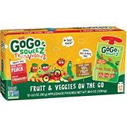 GoGo squeeZ Fruit & VeggieZ Peach & Strawberry On The Go Pouches