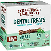 Heritage Ranch by H-E-B Grain Free Peppermint & Parsley Small Breed Dental Dog Treats